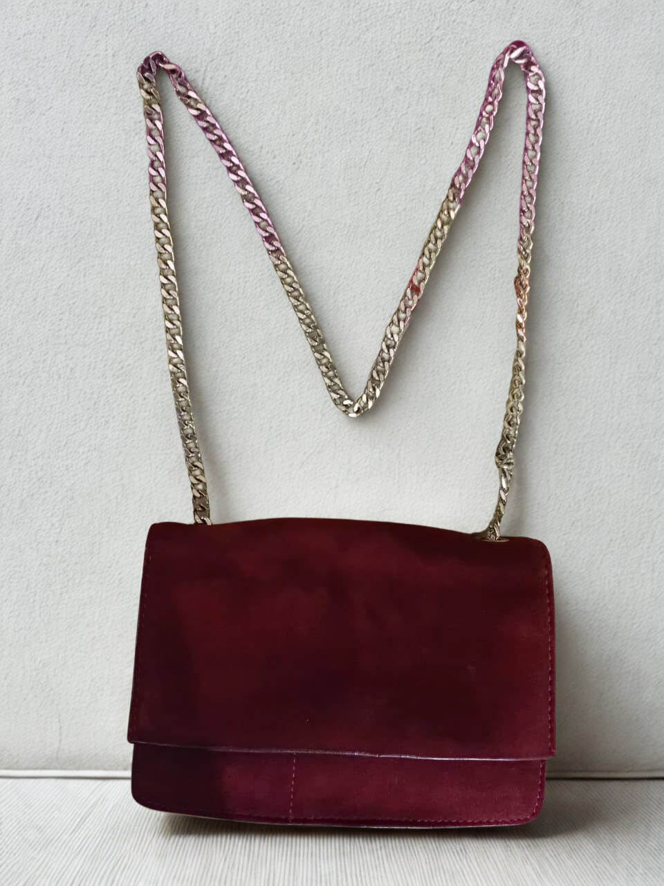 Zara Women Suede Flap Crossbody